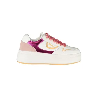 Blauer Weißer Polyurethan Damen Sneaker