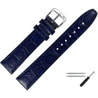 MARBURGER Uhrenarmband 20mm Leder Kroko (Caiman) Prägung