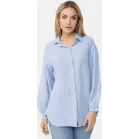 Worldclassca Hemdbluse Worldclassca Musselin Bluse Tunika Sommer Langarm Oberteil Einfarbig Neue Kollektion - Stilvolle und gemütliche Mode für Damen
