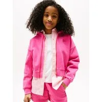 Tommy Hilfiger Kapuzensweatjacke TOMMY TONAL FLAG HOODIE für Kinder bis 16 Jahre, mit Brustdruck