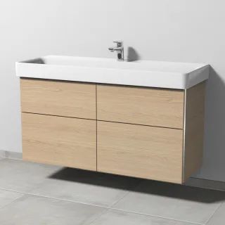 Sanipa 3way Waschtischunterbau zu Laufen Pro S Waschtisch mit 4 Auszügen, Eiche-Nordic BR78648