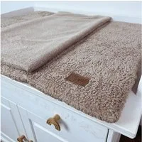 LittleANTunique Wickelauflage Wickeltischauflage Teddy beige, Made in Hamburg