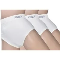 Toker Collection® Taillenslip Damenslip *Toker* Seamless ohne Nähte super elastisch und weich (Packung, 3er Pack) mit Toker Logo am Wäschebund