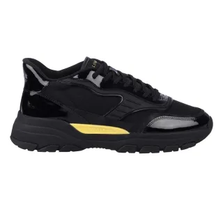 Lavair - "Pacific 2.0" Sneaker für Herren, Nappaleder, Grob flach (Schwarz/Gelb)