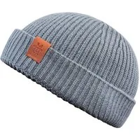 Manufaktur13 Beanie Fishermans Beanie - Strickmütze, Wintermütze, Dockermütze mit Echt-Leder Veredelung