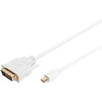 Adapterkabel mini-DisplayPort > DVI-D weiß, 2 Meter