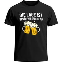 MoonWorks Print-Shirt Herren T-Shirt für das Oktoberfest Die Lage ist besäufnis­erregend mit Print