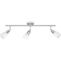 Brilliant LED Deckenstrahler Brilliant 3er Spot Sofia eisen-chrom 57 x 10 cm, Ohne Leuchtmittel, Dimmbar ohne Bewegungsmelder
