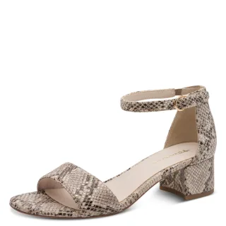 Tamaris - Da.-Sandalette beige snake - Gr. - 40