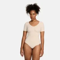 cfab Shaping-Body T-Shirt Bodysuit Sculpting Shapewear mit String-Sand-XS (1-tlg)