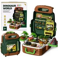 Wisam Lernspielzeug Set mit Dinosauriern im Rucksack, Koffer, Lernkarten, 30-teilig.