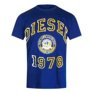 Diesel - Großes T-Shirt „1978 Design" in Marineblau
