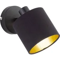 Reality Leuchten Deckenstrahler Tommy, ohne Leuchtmittel, 1-flammiger Deckenspot (E14) in schwarz-gold Optik, Spot schwenkbar