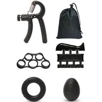 Sport-Knight® Handmuskeltrainer Handtrainer Set 5-tlg. mit Grifftrainer, Fingertrainer & Ball