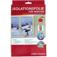 HAC24 Fensterfolie Isolationsfolie für Fenster Isolierfolie Wärmeschutz Fensterfolie, Transparent 2,79 x 2,13 m inkl. Klebeband