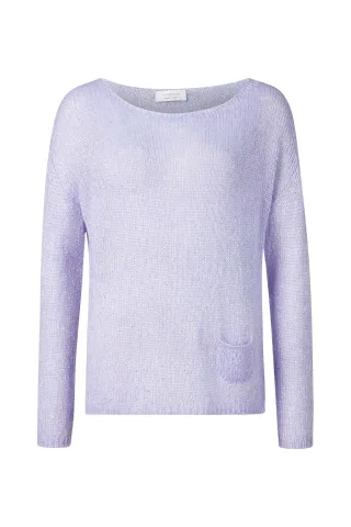Rich & Royal - crew-neck sequince lilac cloud - Gr. - M