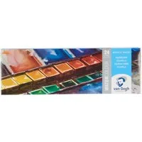 van Gogh Aquarellfarbe Aquarell-Set im Metallkasten, halbe Näpfchen
