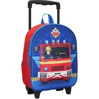 Vadobag Kinderrucksack Feuerwehrmann Sam 3D Trolley Rucksack, 31 cm - Feuerwehrauto, blau/rot (900-9448), Kinder Reisekoffer