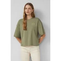 s.Oliver Kurzarmshirt T-Shirt T-Shirt mit Front- und Rückenprint im Relaxed Fit