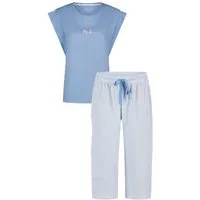 By Louise Schlafanzug Damen Pyjama mit Culotte (2 tlg) Baumwolle