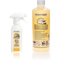 Das Blaue Wunder® Kunststoff- und Caravanreiniger Konzentrat Kunststoffreiniger (inkl. Sprühflasche, für Innen- und Außen, mit Tiefenwirk-Formel, [- 1 x KUNSTSTOFF- UND CARAVANREINIGER (1000ml) + 1 x Sprühflasche löst Fett und Verschmutzungen, Extra 