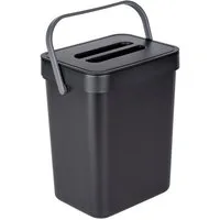 WENKO Mülleimer Modell Tago, Abfalleimer für die Küche zum Einhängen, mit Griff, 5 L