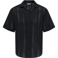 ONLY & SONS Blusenshirt ONSDANI CROCHET SS SHIRT NOOS