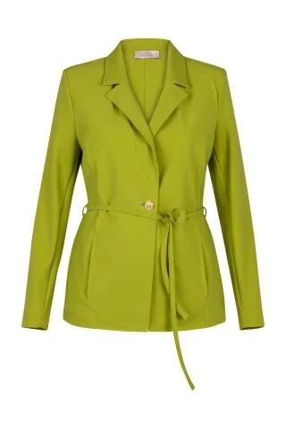Studio Anneloes - Annet bonded blazer dark lime - Gr. - L