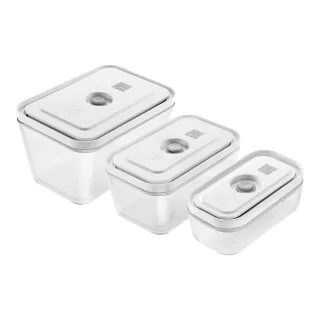 ZWILLING Fresh & Save Vakuum Boxset, S/M/L / 3-tlg, Glas, Grau