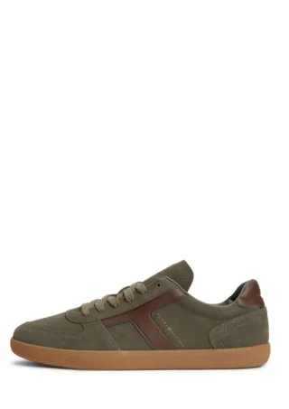 Tommy Hilfiger - Wildleder-Sneaker braun/grün - Gr. - 40