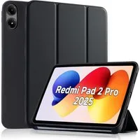 CLM-Tech Tablet-Hülle für Xiaomi Redmi Pad 2 Pro 12.1 Zoll 2025 12,1 Zoll, Standfunktion, Magnetverschluss, Auto Schlaf/Wach Funktion, schwarz