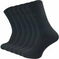 GAWILO Komfortsocken "Natur" aus 100% reiner, naturbelassener Baumwolle für Damen & Herren (6 Paar) Etwas gröber gestrickt für extra Tragekomfort & angenehmes Hautgefühl