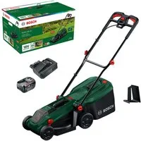 Bosch Home & Garden Akkurasenmäher ROTAK18V-32, 32 cm Schnittbreite, (inkl. Akku und Ladegerät), 3-in-1-Mäher für kleine bis mittelgroße Rasenflächen