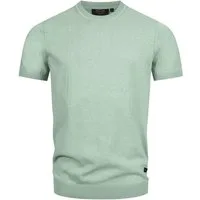 Indicode T-Shirt Herren INVasko Shirt Tee Herrenshirt T-Shirt Feinstrick mit Rippstricksaum