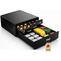 Intirilife Kapselhalter, Kaffeekapselhalter Schublade kompatibel mit Nespresso, Vertuo & K-Cup
