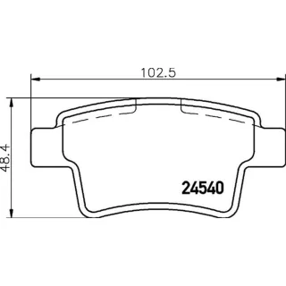 Hella Bremsbel?ge hinten Citroen C4