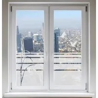 INDIGOS UG Fensterfolie Schilf & Kranich Glasdekor – Eleganter Sicht- & Sonnenschutz