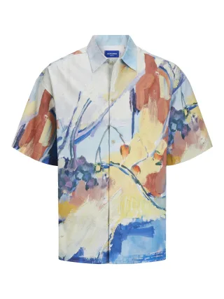 JACK&JONES - JORLANDSCAPE SHIRT SS JNR moonbeam - Gr. - 164