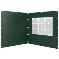 relaxdays Pavillonseitenteil Pavillon-Seitenteile 2er Set, 290x190 cm, grün