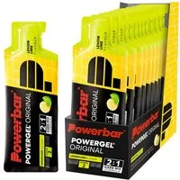 PowerBar PowerGel Original Lemon Lime 12x41g High Carb Energie Gel koffeinfrei Globuli, 12 St., 492 g, Ca. 200 mg Natrium pro Beutel