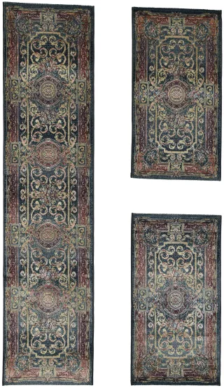 THEKO Bettumrandung "Gabiro 856" Höhe 10 mm 3 Stk. tlg. Bettvorleger, Läufer Set für das Schlafzimmer, Kurzflor, Orient-Optik
