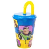 Disney Becher Toy Story Kinderbecher 430 ml Tumbler mit Deckel und Strohhalm