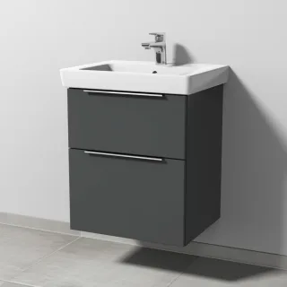 Sanipa 3way Waschtischunterbau zu Villeroy & Boch Subway 2.0 Waschtisch mit 2 Auszügen, Anthrazit-Ma UM61122
