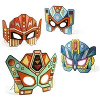 DJECO Kreativset DIY Masken Super-Roboter zum selber Basteln für Kinder