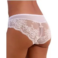 LASCANA Slip Maria Edle Stickerei-Spitze mit Blumen, elastische Spitze hinten, Dessous