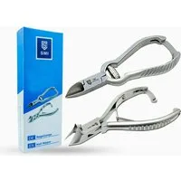 SMI Nagelzange 2tlg Fußnagelzange kopfschneider fussnagelzange kopfzange nagelzange, ergonomisch