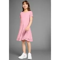 KIDSWORLD Spitzenkleid Jerseykleid mit aufwendiger Spitze Festliches Kleid mit Spitze