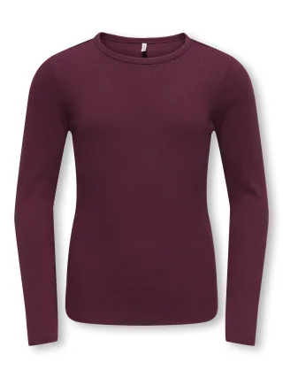 KIDS ONLY - KOGLUCKY L/S O NECK TOP JRS NOOS Windsor Wine - Gr. - 164