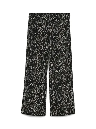 VERO MODA - VMEASY JOY HW CULOTTE PANTS WVN GA Black - Gr. - M