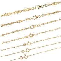 HOPLO Goldkette Goldkette Singapurkette Halskette Breite 1,0 mm 40 cm 333-8 Karat Gold, Made in Germany